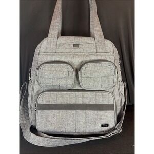 Lug Puddle Jumper Bag Overnight Carry On Travel Gray Double Straps Diaper Bag